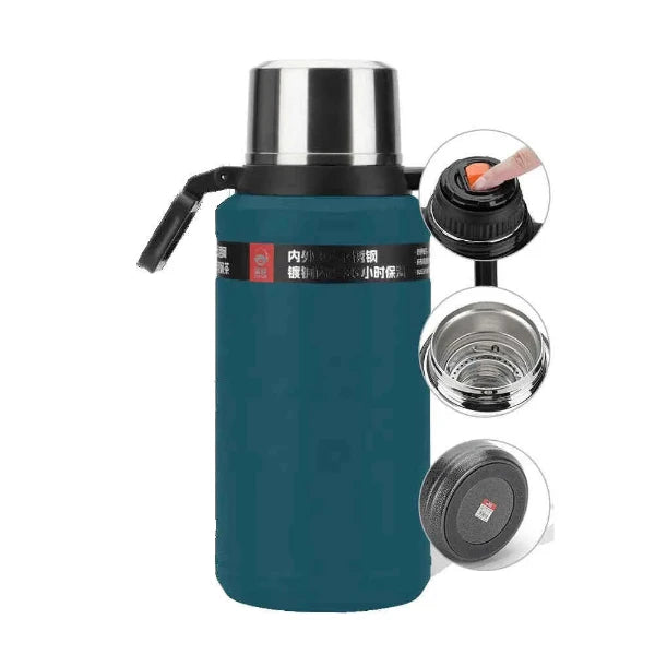 DKADI KD9062 Double Wall Insulated Large Vacuum Flasks Bottle -Blue