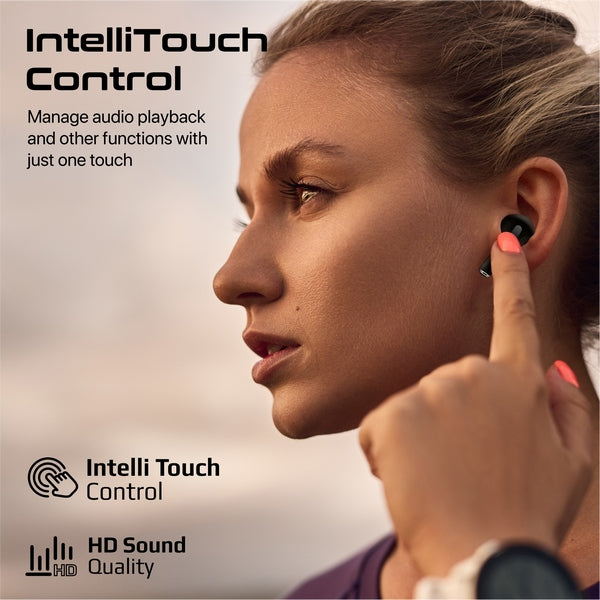 Promate Harmoni-Pro HD InteliTouch TWS Earphones - Black - TJRBDH2