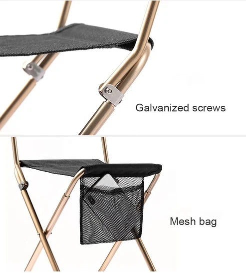 Naturehike MZ01 Foldable Stools With Back - Black