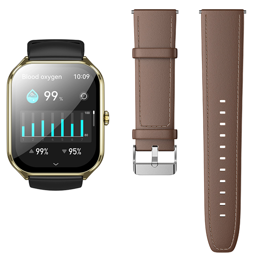 Hoco Y28 AMOLED Smart sports watch(call version)- Gold