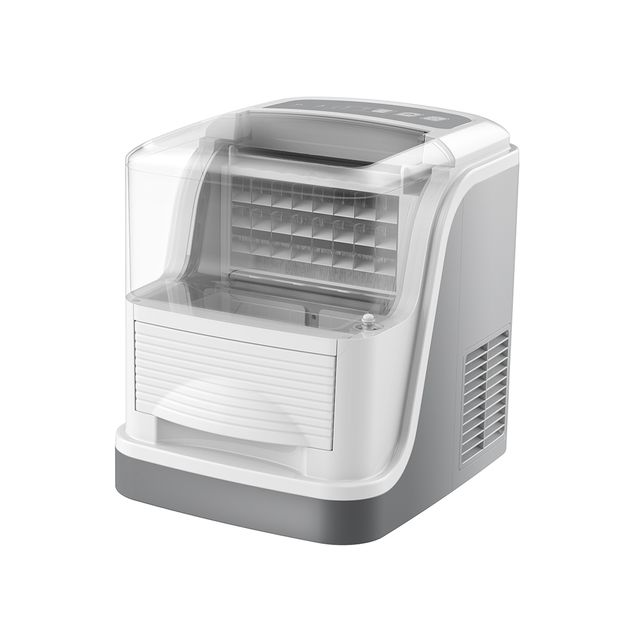 Home Elite Ice Maker, 15KG, clear square ice, Grey + White