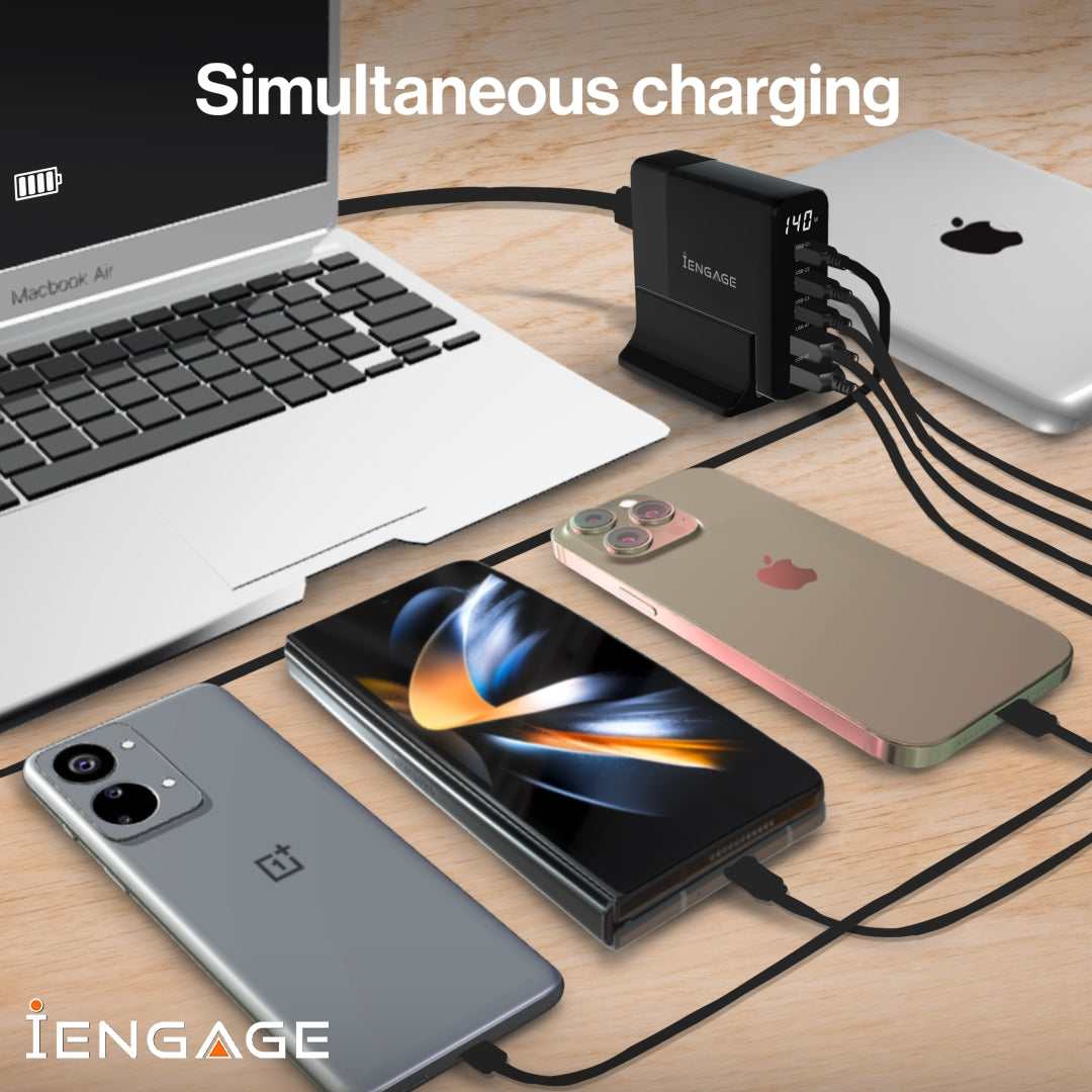 iEngage 140W 5-Ports GaN Charging Hub