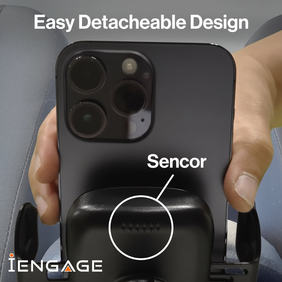 iEngage Smart Car Cup Phone Holder With Wireless Charging(15W)