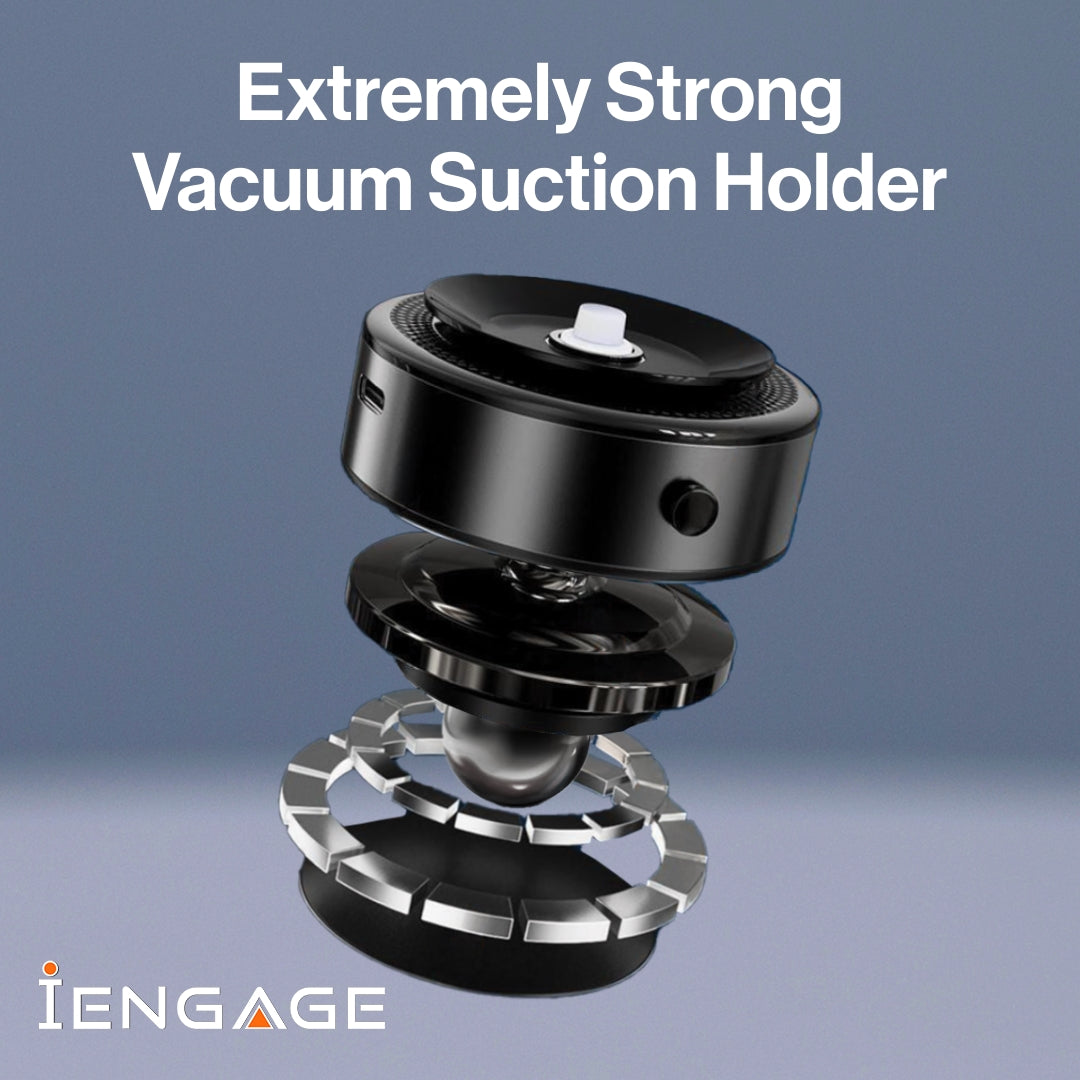 iEngage 360° Rotational & Adjustable Alloy Ring Magnetic Vacuum Suction Holder