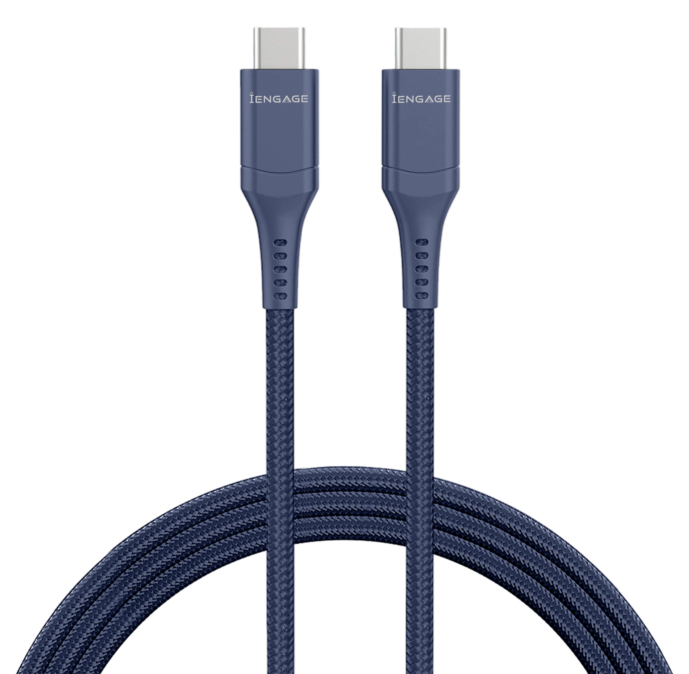 iEngage Fast Charging 240W Usb-C To Usb-C Cable (Blue)