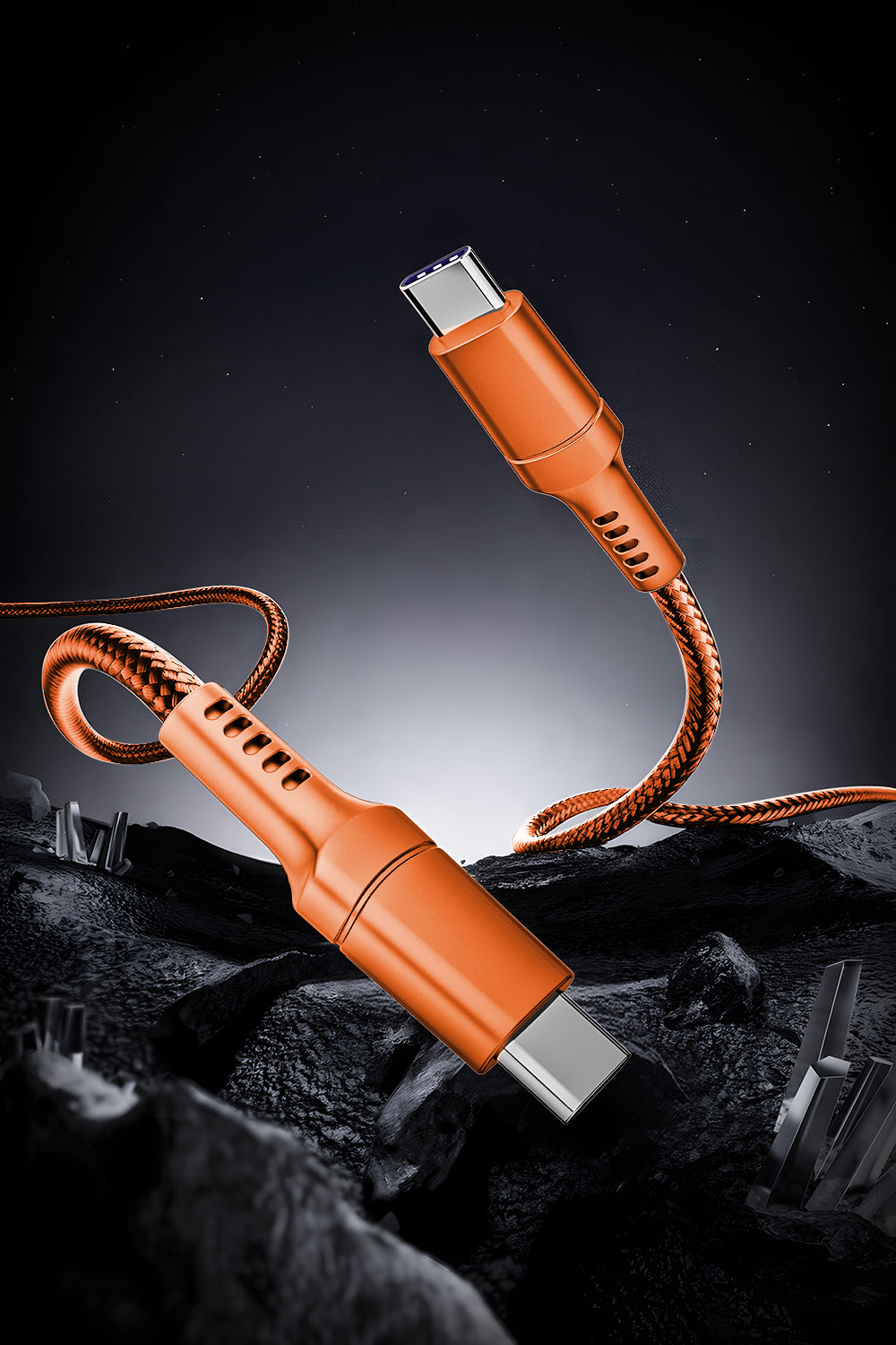 iEngage Fast Charging 240W Usb-C To Usb-C Cable (Orange)
