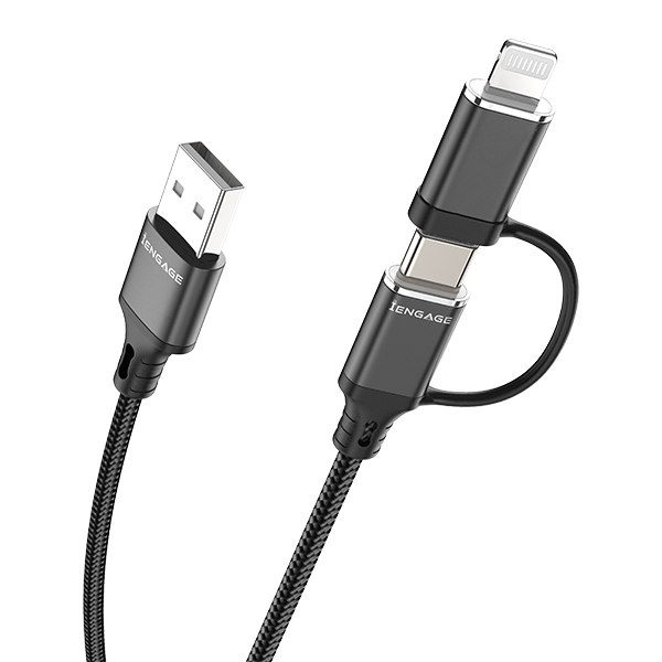 iEngage USB-A to USB-C cable with lightning connector (30cm)