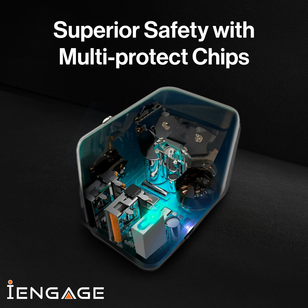 Iengage 100W Universal Travel Adapter DualusB-C & A Ports/USB-C CBL