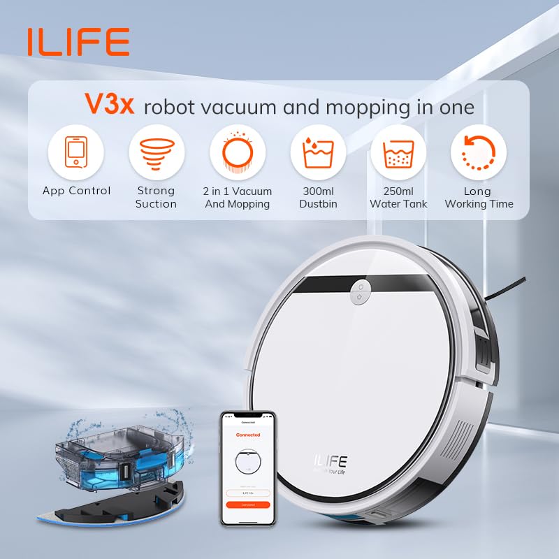 ILIFE V3x Robot Cleaner - Pearl White