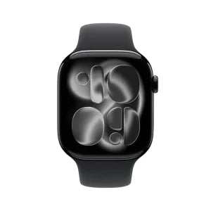 Apple Watch Series 11 GPS + Cellular 46mm Jet Black Aluminium Case with Black Sport Band – M/L