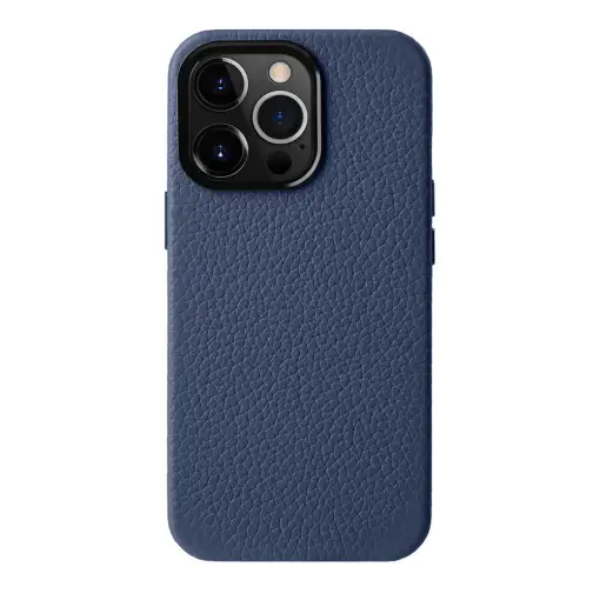 Melkco-Origin Paris Magsafe Clemence Leather Regal Cover Case For Iphone 15 Pro - Dark Blue