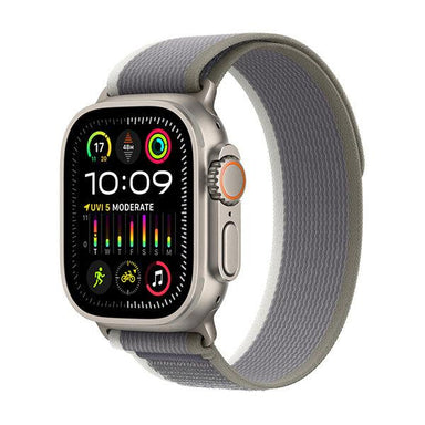 Apple Watch Ultra 2 GPS + Cellular 49mm Titanium Case with Green/Grey Trail Loop M/L - Future Store