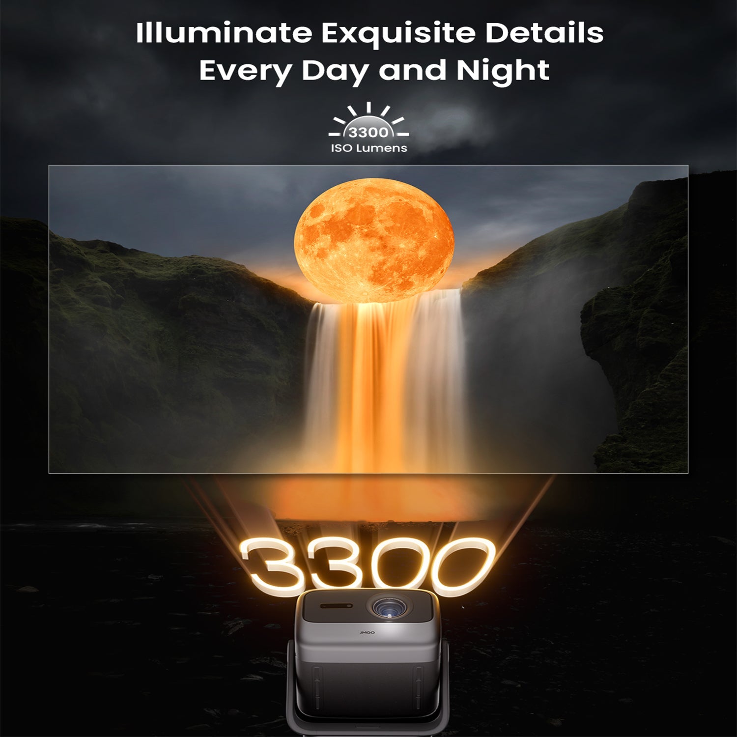 JMGO N1s Ultimate 4K Projector (Tri-Laser,3300 ISO,4K,GTV)