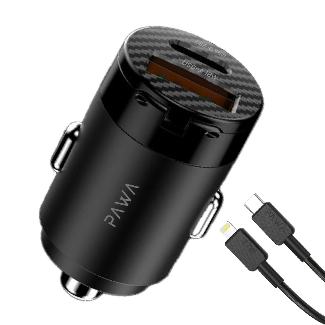 Pawa Supermini Dual Port Car Charger 65W