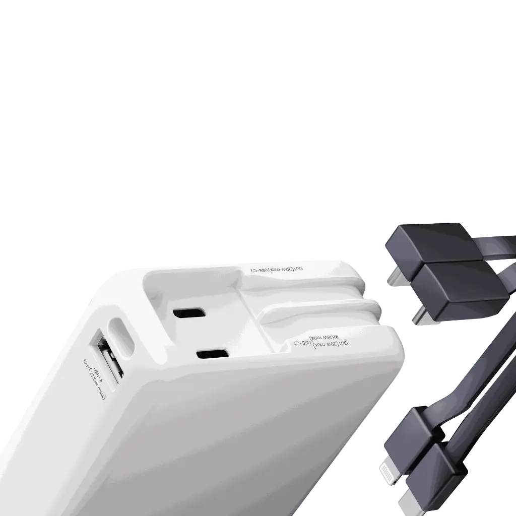 ZLOS 20000mAh LB20 Power Bank 22.5W with Built-in Cables