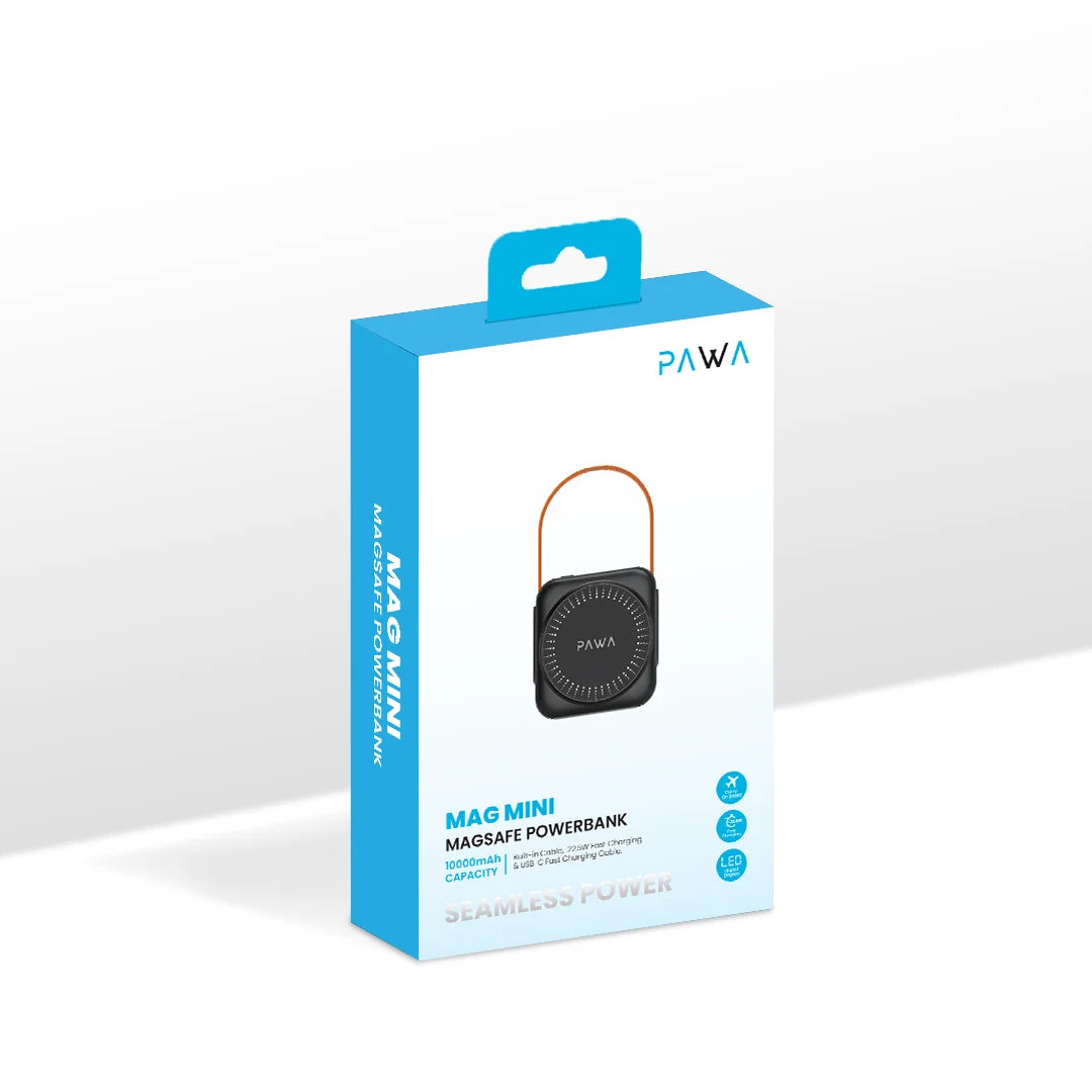 Pawa Mag mini Magsafe Powerbank with 10000mah capacity