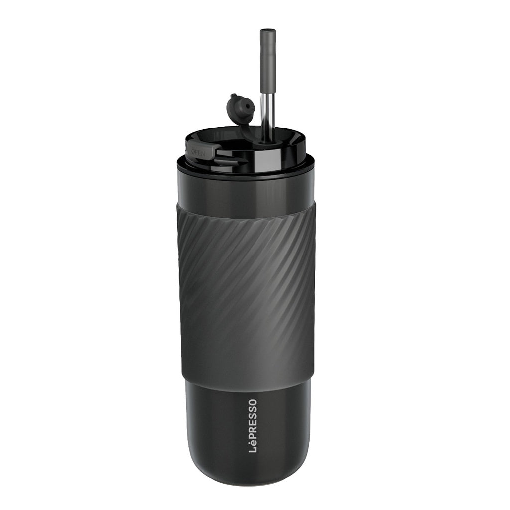 Lepresso Thermal Tumbler With Infusion Filter Grey