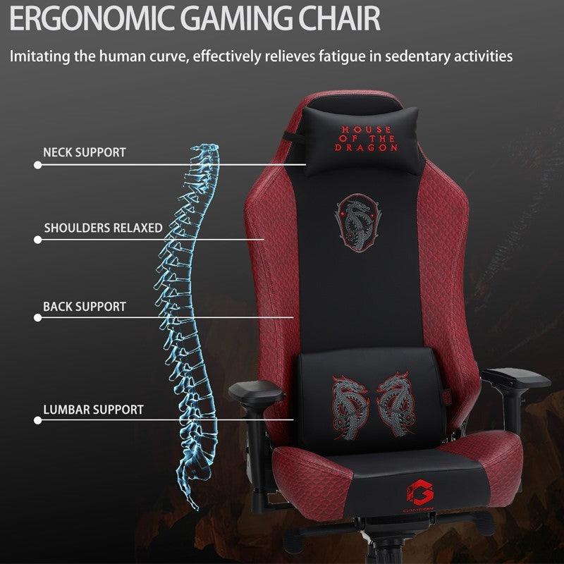 Gameon Gaming Chair House of the Dragons With Adjustable 4D Armrest & Metal Base