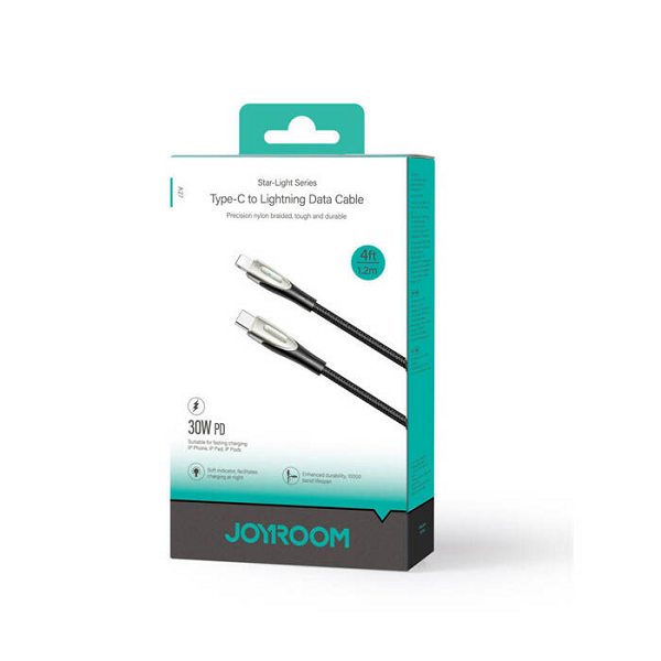سلسلة Joyroom Pioneer Series SA31-CL3 USB-C / Lightning 30W 1.2M كابل-أسود