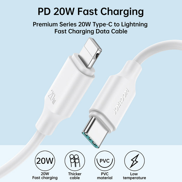 JOYROOM  S-UM018A9 2.4A USB-A to Micro Fast Charging Data Cable 1m-White