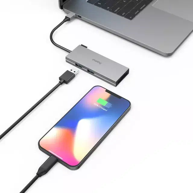 Hama 6-in-1 USB-C Hub, 2 x USB-A, USB-C, HDMI, SD, microSD