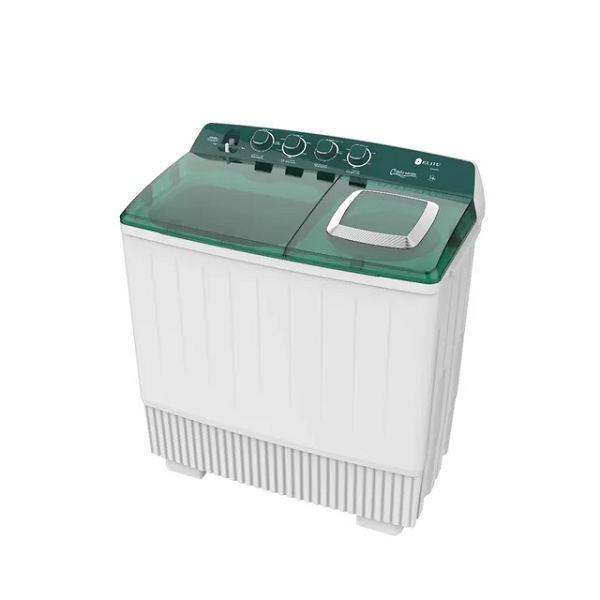 Elite Twin Tub 20 KG Washing Machine Green & Silver