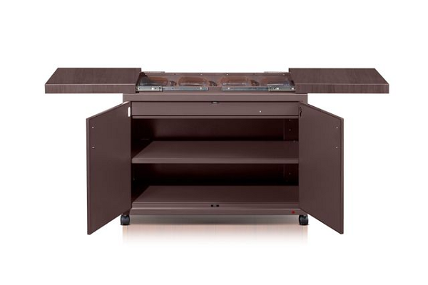 Elite Food Warmer Trolley with 2 shelves & 4 Plates