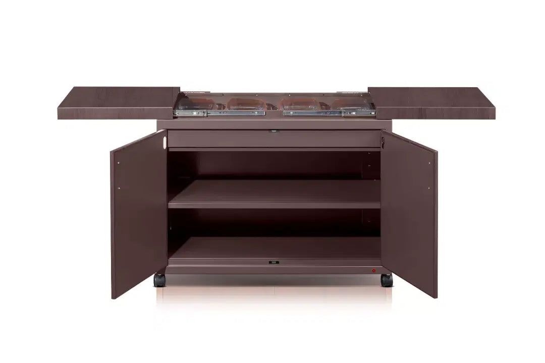 Elite Food Warmer Trolley-2 shelves-4 Plates