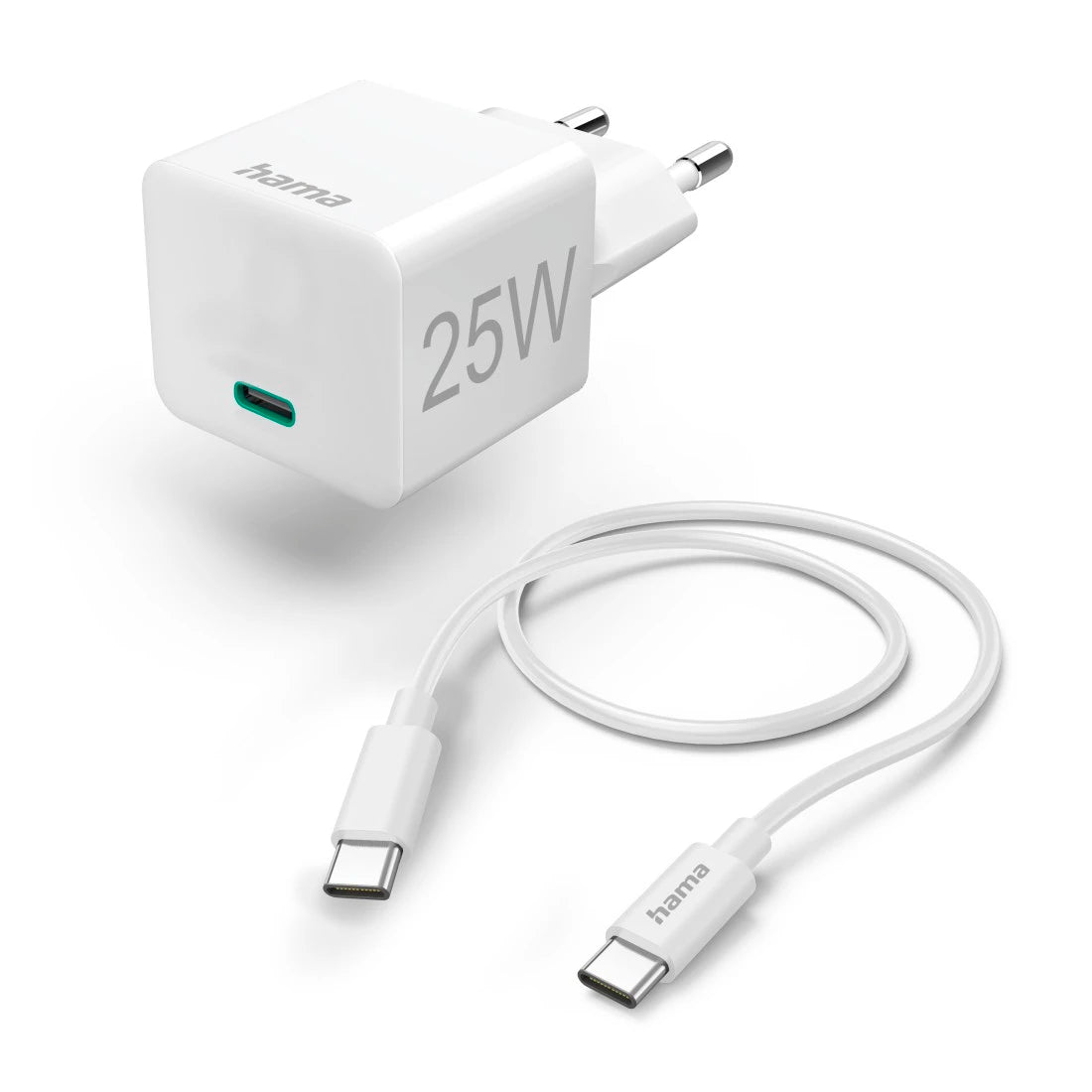 Hama Mini Charger UK,25W,PD/QC - White