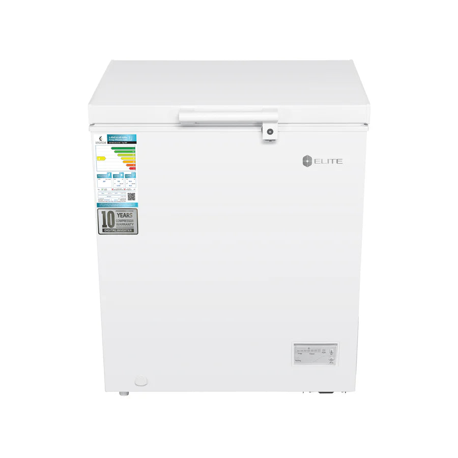 Elite Chest Freezer 145L/5.1Cft/Inverter compressor/Lock &key/1basket/ White