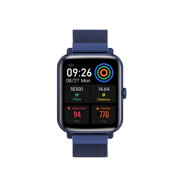 Promate IP68 Fitness Tracker Smartwatch with Media Storage - Blue - TJR9QGH