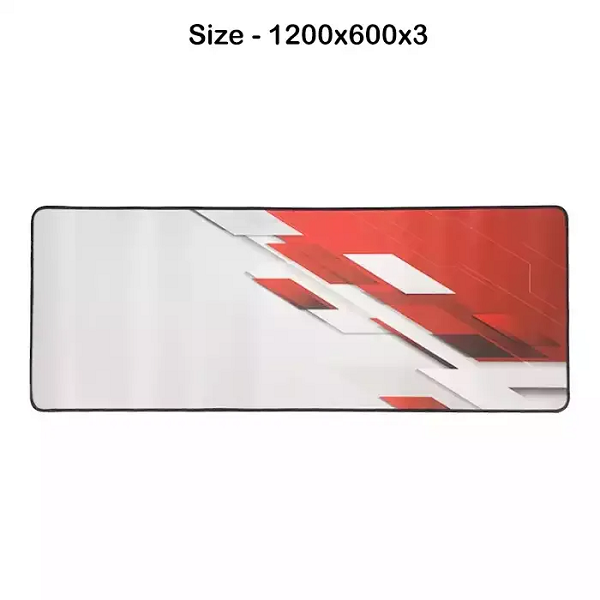 GAMING MOUSE PAD - WHITE AND RED SHADE (1200X600X3)