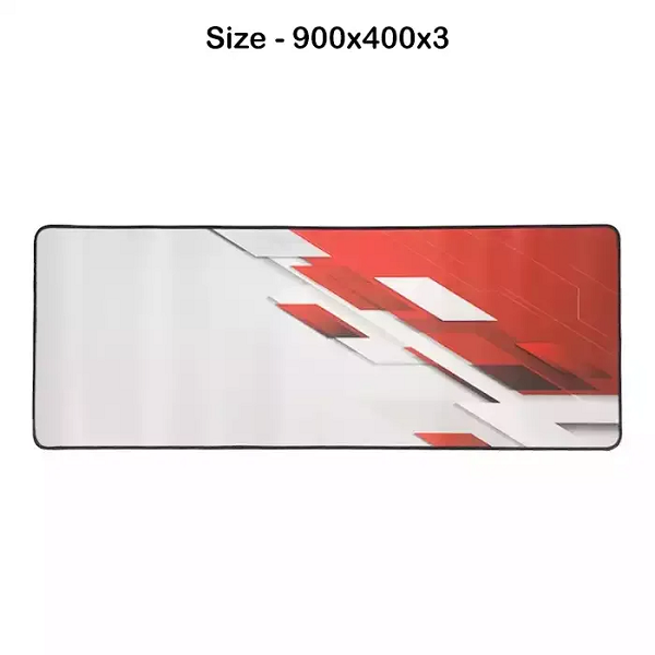 GAMING MOUSE PAD - WHITE AND RED SHADE (900X400X3)