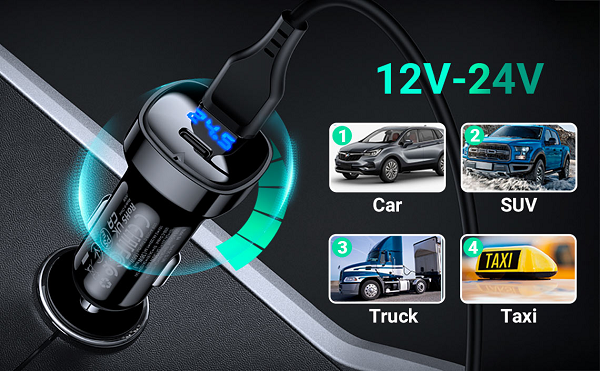 AceFast Car Charger B4 66W (1xUSB-C+1xUSB-A)