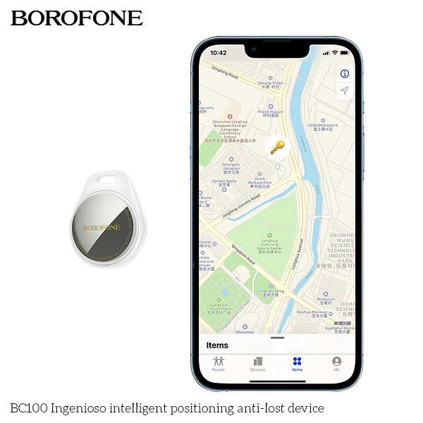 BOROFONE BC100 Smart GPS Tracker Finder White