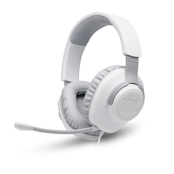 JBL Quantum 100 Gaming Wired Over Ear Headset White