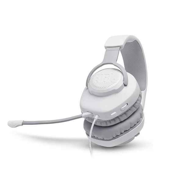 JBL Quantum 100 Gaming Wired Over Ear Headset White