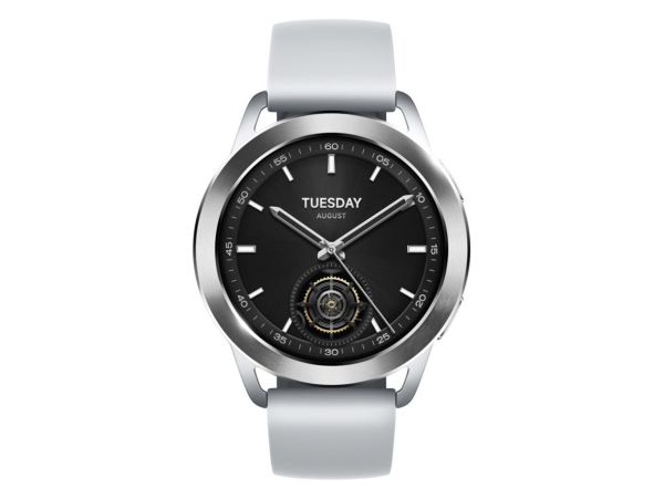 Xiaomi S3 Smart Watch with Amoled Display & Rubber Strap Silver