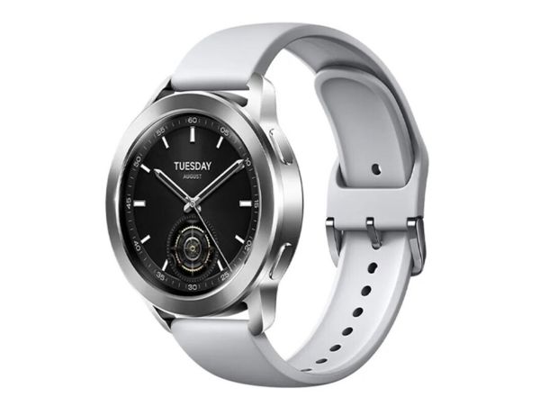 Xiaomi S3 Smart Watch with Amoled Display & Rubber Strap Silver