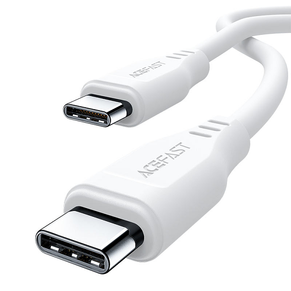 كابل بيانات شحن Acefast C3-03 USB-C إلى USB-C (أبيض)