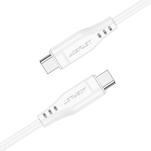 كابل بيانات شحن Acefast C3-03 USB-C إلى USB-C (أبيض)