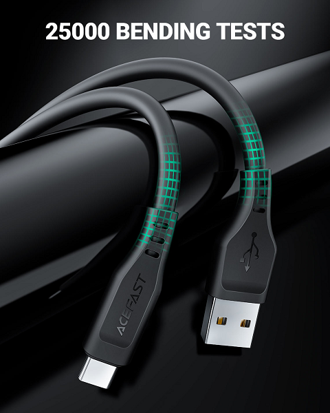 Acefast Charging Data Cable C3-04 USB-A to USB-C (Black)