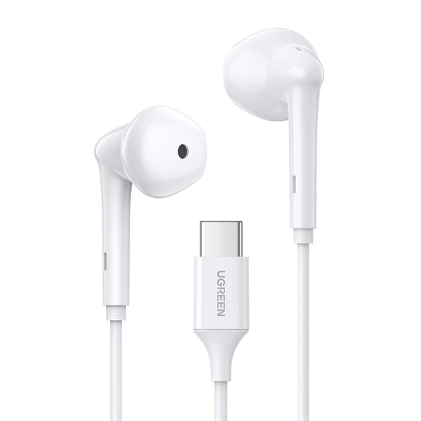 UGREEN Wired Earphones With Type-C Connector (White)