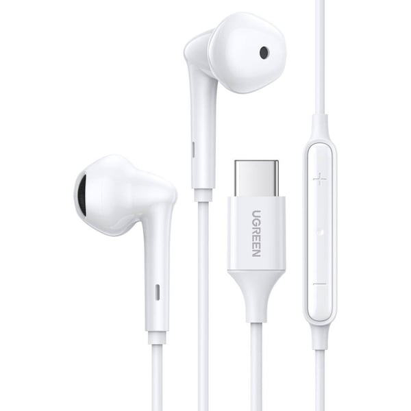 UGREEN Wired Earphones With Type-C Connector (White)