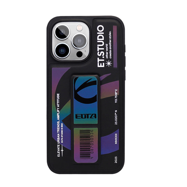 EUTA Mag-Charge Leatherette Case For iPhone 15 Pro Max with Extendable Grip Stand Colorful - Future Store