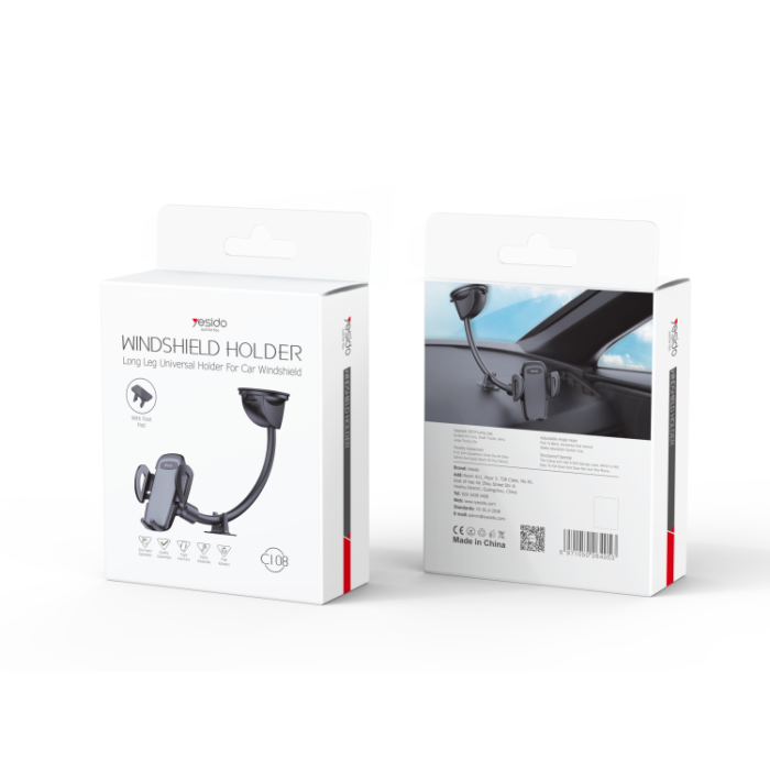 Yesido C108 Auto Extending Clamp Arm Windshield Mobile Holder