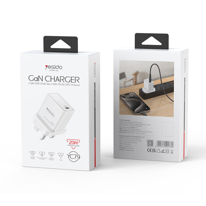 Yesido Yc79 20W Pd Gan Home Charger