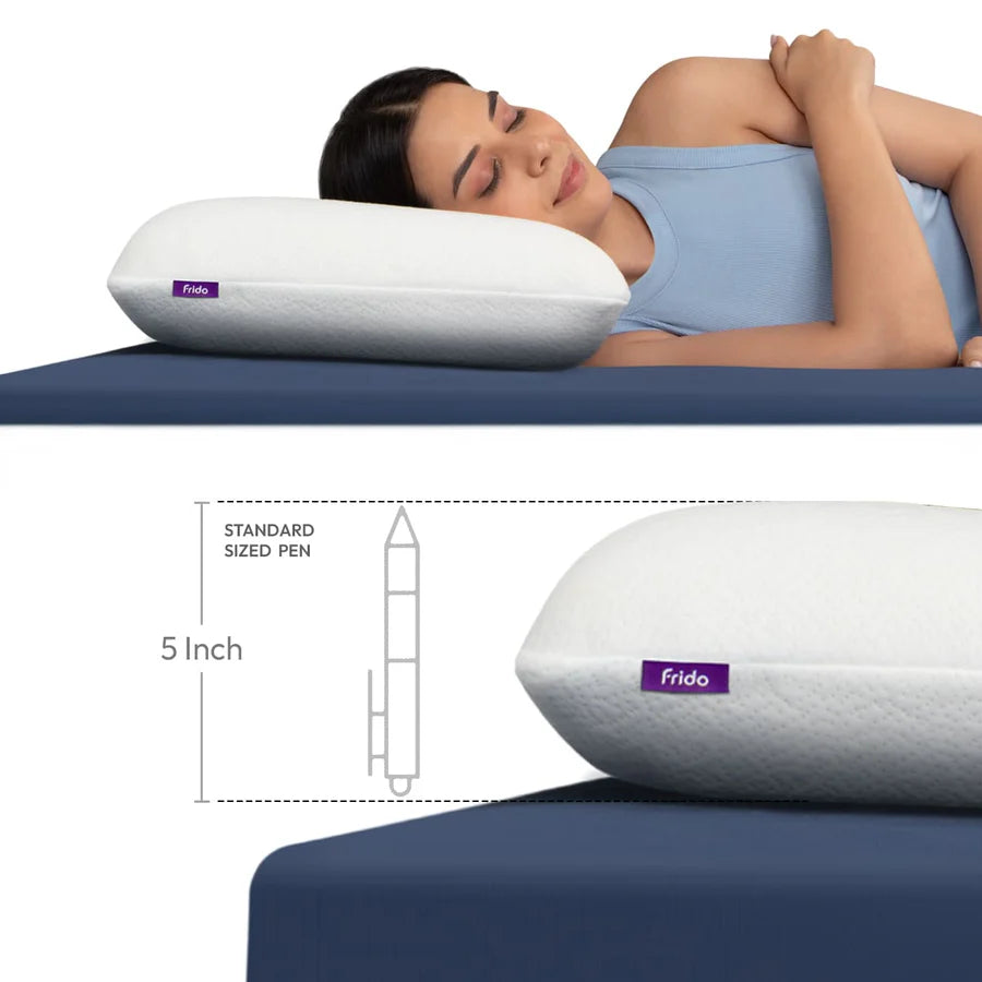 Frido Ultimate Deep Sleep Pillow (White-5 Inch)
