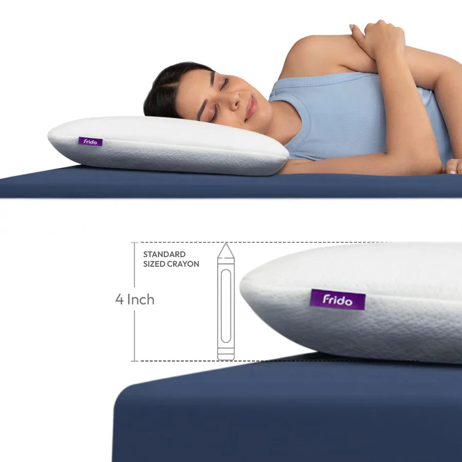 Frido Ultimate Deep Sleep Pillow (White-4 Inch)