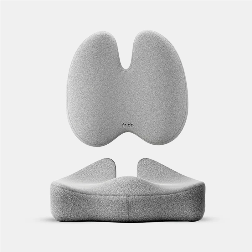 Frido Ultimate Pro Seat Cushion & Pro Backrest Cushion Combo (Grey)